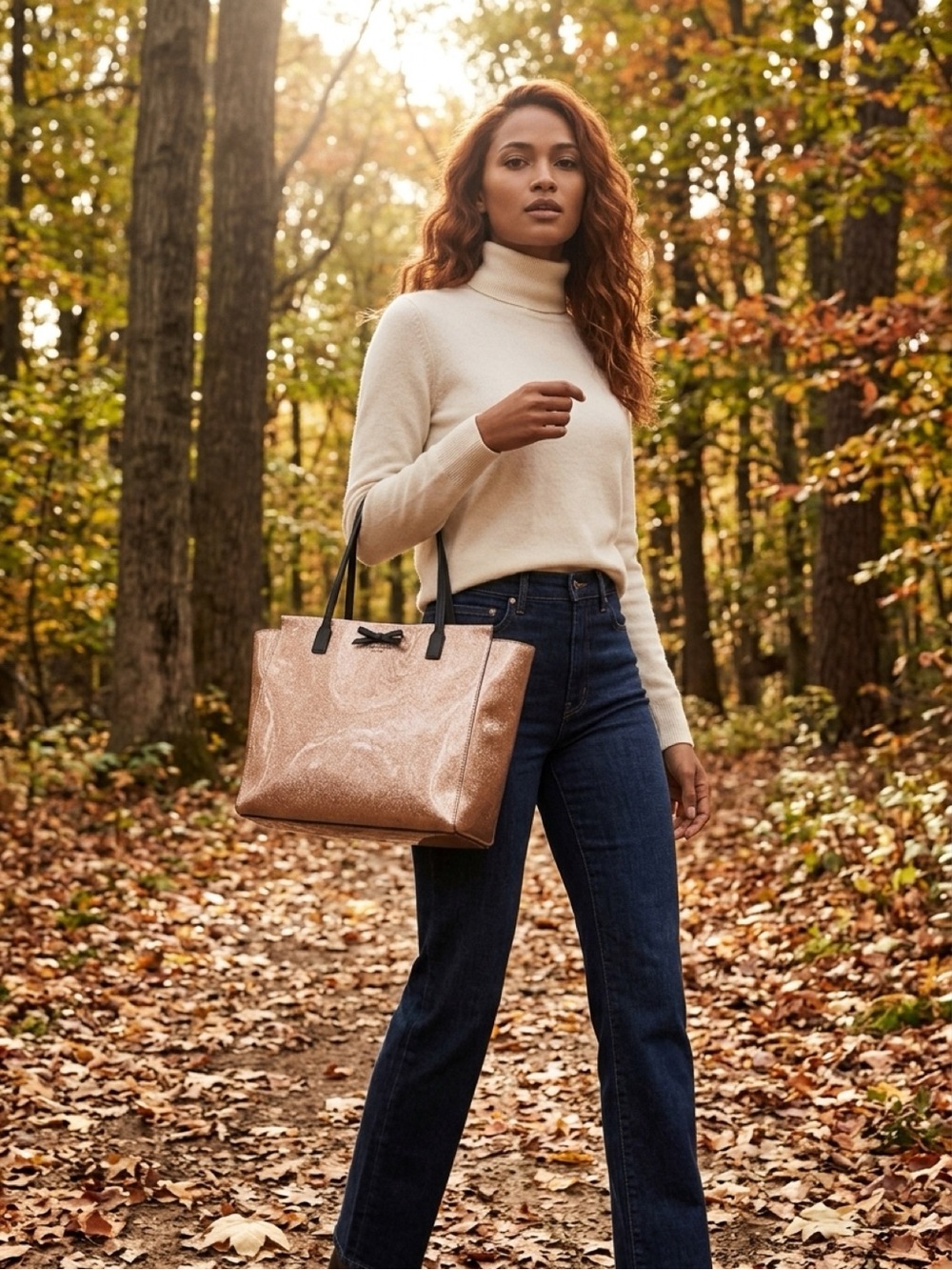 Kate Spade ♠️ Mavis Street Glitter Tote